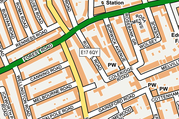 E17 6QY map - OS OpenMap – Local (Ordnance Survey)