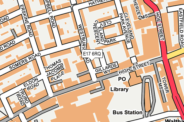 E17 6RQ map - OS OpenMap – Local (Ordnance Survey)