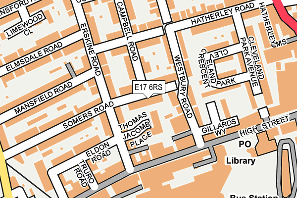E17 6RS map - OS OpenMap – Local (Ordnance Survey)