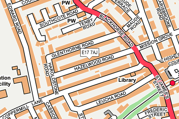 E17 7AJ map - OS OpenMap – Local (Ordnance Survey)