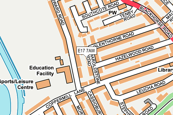 E17 7AW map - OS OpenMap – Local (Ordnance Survey)
