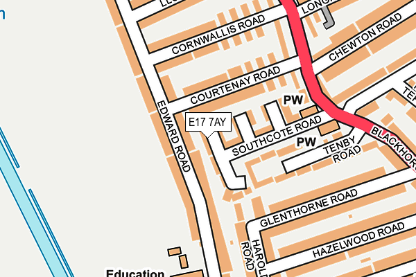 E17 7AY map - OS OpenMap – Local (Ordnance Survey)