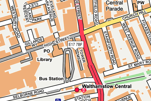 E17 7BF map - OS OpenMap – Local (Ordnance Survey)