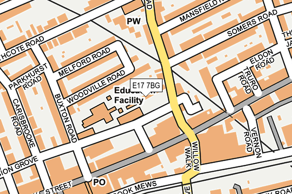 E17 7BG map - OS OpenMap – Local (Ordnance Survey)
