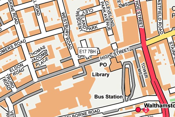 E17 7BH map - OS OpenMap – Local (Ordnance Survey)