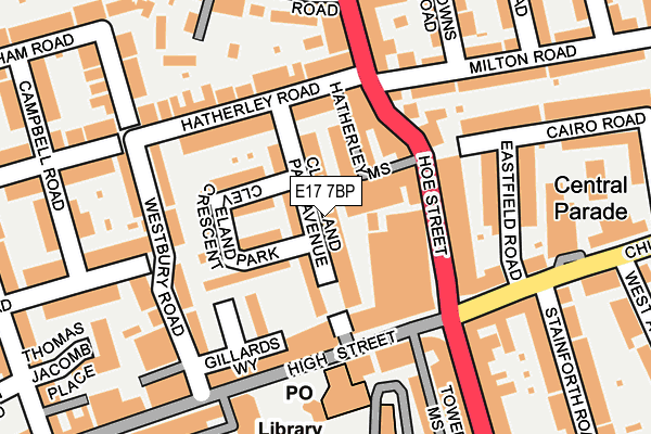 E17 7BP map - OS OpenMap – Local (Ordnance Survey)