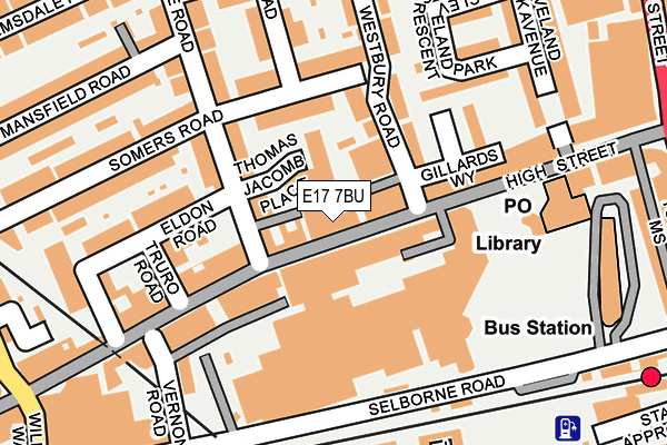 E17 7BU map - OS OpenMap – Local (Ordnance Survey)