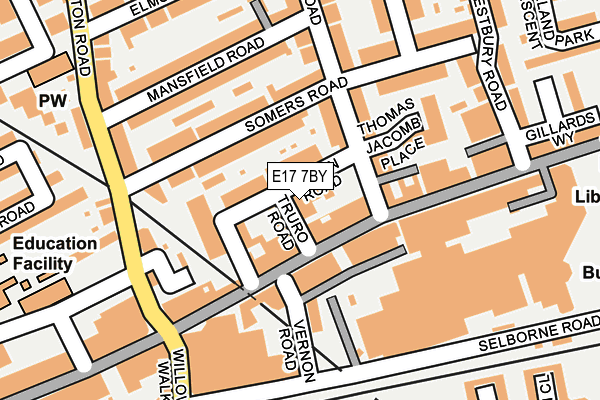 E17 7BY map - OS OpenMap – Local (Ordnance Survey)