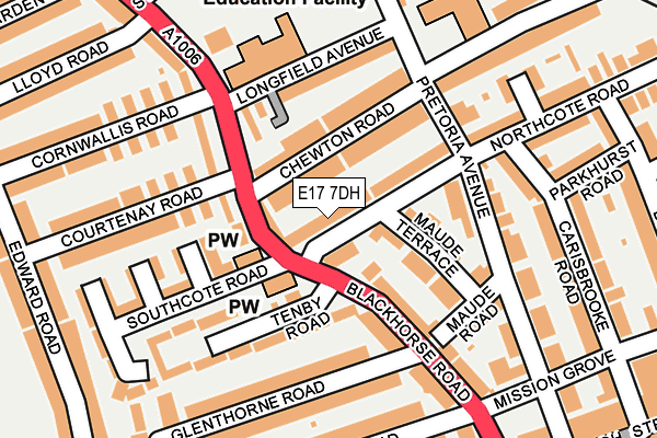 E17 7DH map - OS OpenMap – Local (Ordnance Survey)