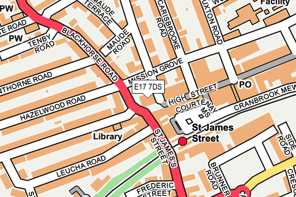 E17 7DS map - OS OpenMap – Local (Ordnance Survey)