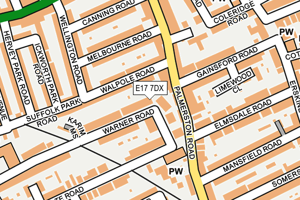 E17 7DX map - OS OpenMap – Local (Ordnance Survey)