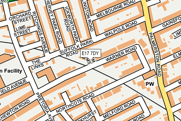 E17 7DY map - OS OpenMap – Local (Ordnance Survey)