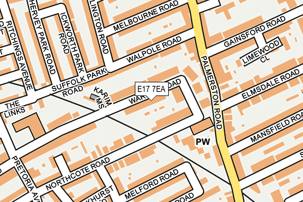 E17 7EA map - OS OpenMap – Local (Ordnance Survey)