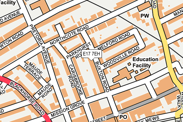 E17 7EH map - OS OpenMap – Local (Ordnance Survey)