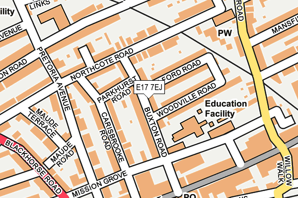 E17 7EJ map - OS OpenMap – Local (Ordnance Survey)