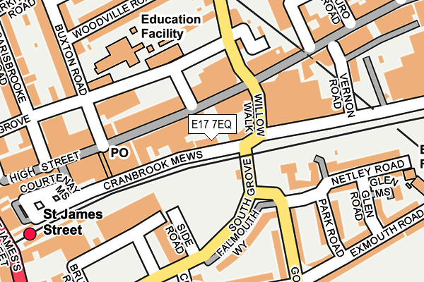 E17 7EQ map - OS OpenMap – Local (Ordnance Survey)
