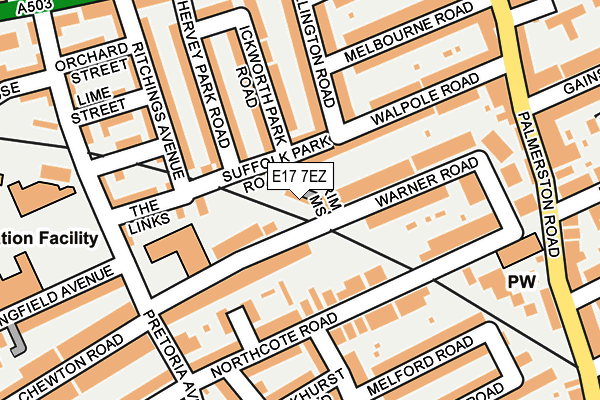 E17 7EZ map - OS OpenMap – Local (Ordnance Survey)