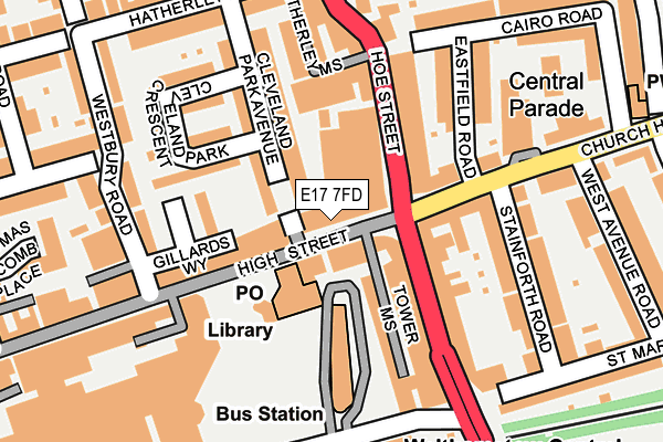E17 7FD map - OS OpenMap – Local (Ordnance Survey)