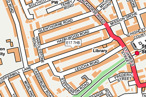 E17 7HB map - OS OpenMap – Local (Ordnance Survey)