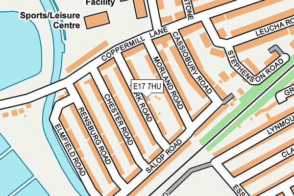 E17 7HU map - OS OpenMap – Local (Ordnance Survey)
