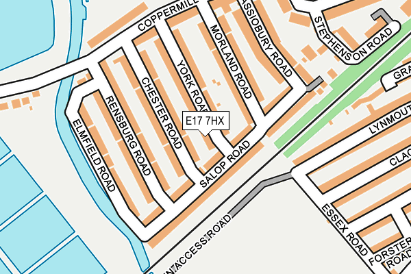 E17 7HX map - OS OpenMap – Local (Ordnance Survey)