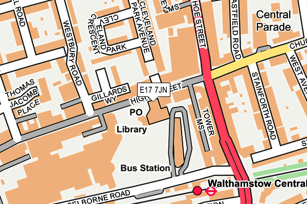 E17 7JN map - OS OpenMap – Local (Ordnance Survey)