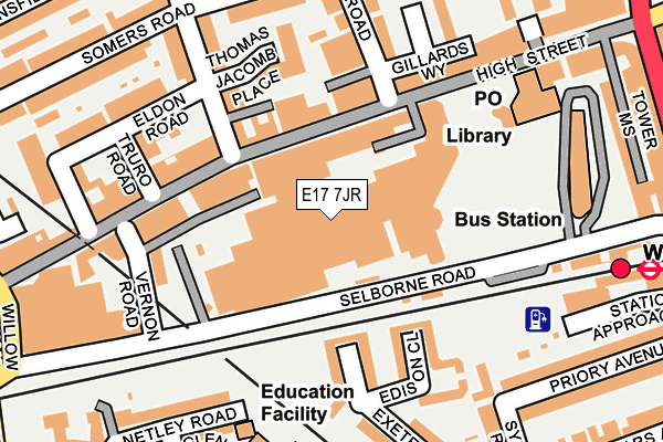 E17 7JR map - OS OpenMap – Local (Ordnance Survey)