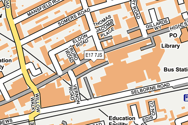 E17 7JS map - OS OpenMap – Local (Ordnance Survey)