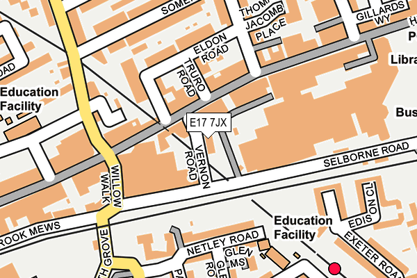 E17 7JX map - OS OpenMap – Local (Ordnance Survey)
