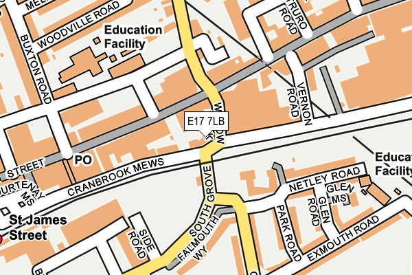 E17 7LB map - OS OpenMap – Local (Ordnance Survey)