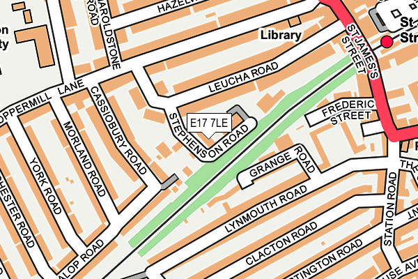 E17 7LE map - OS OpenMap – Local (Ordnance Survey)