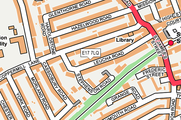 E17 7LQ map - OS OpenMap – Local (Ordnance Survey)