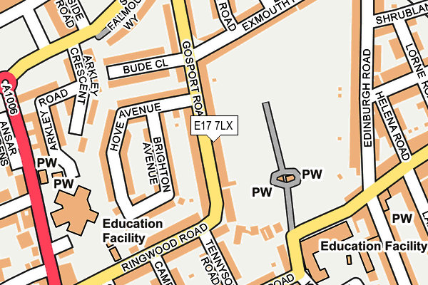 E17 7LX map - OS OpenMap – Local (Ordnance Survey)
