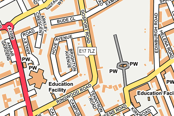 E17 7LZ map - OS OpenMap – Local (Ordnance Survey)
