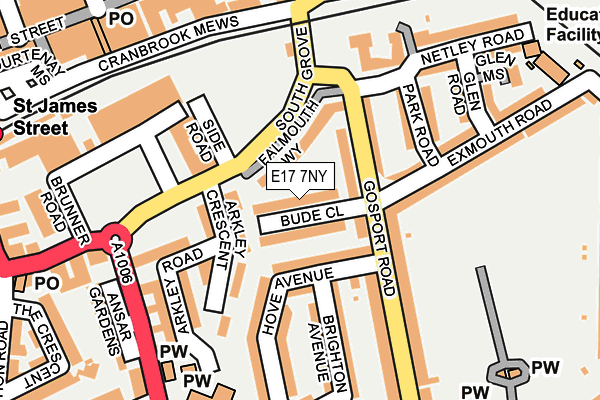 E17 7NY map - OS OpenMap – Local (Ordnance Survey)