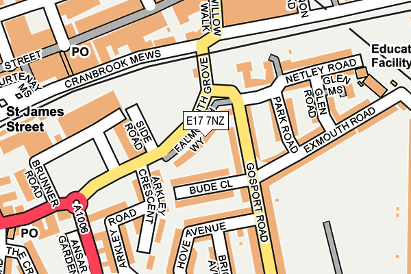 E17 7NZ map - OS OpenMap – Local (Ordnance Survey)