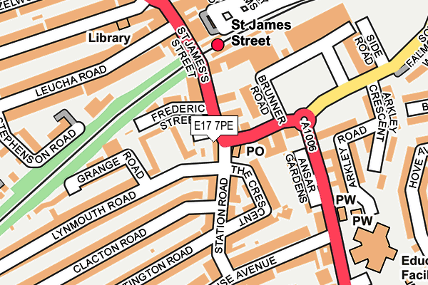 E17 7PE map - OS OpenMap – Local (Ordnance Survey)