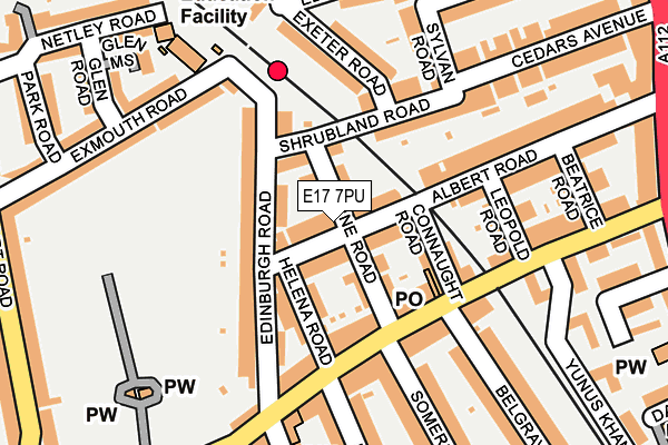 E17 7PU map - OS OpenMap – Local (Ordnance Survey)