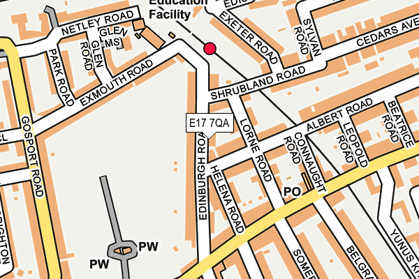 E17 7QA map - OS OpenMap – Local (Ordnance Survey)