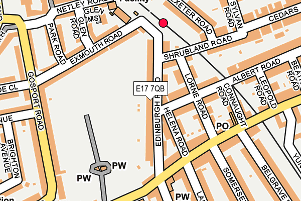 E17 7QB map - OS OpenMap – Local (Ordnance Survey)