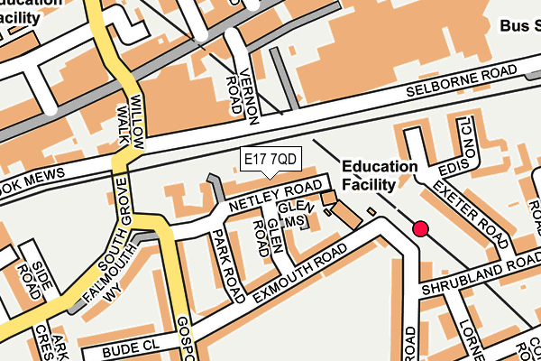 E17 7QD map - OS OpenMap – Local (Ordnance Survey)