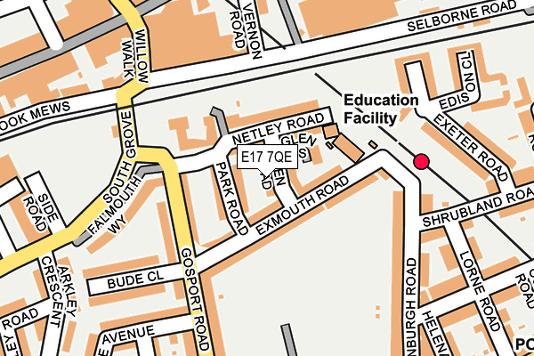 E17 7QE map - OS OpenMap – Local (Ordnance Survey)