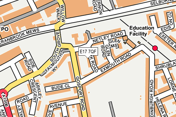 E17 7QF map - OS OpenMap – Local (Ordnance Survey)
