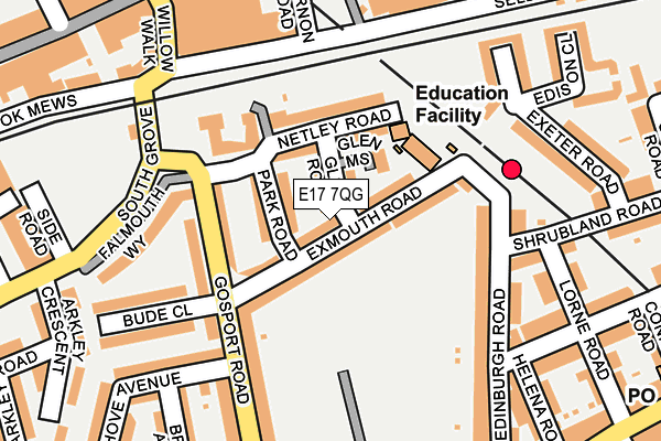 E17 7QG map - OS OpenMap – Local (Ordnance Survey)