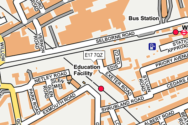 E17 7QZ map - OS OpenMap – Local (Ordnance Survey)