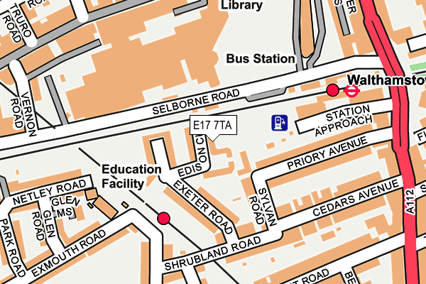 E17 7TA map - OS OpenMap – Local (Ordnance Survey)