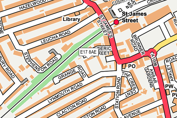 E17 8AE map - OS OpenMap – Local (Ordnance Survey)