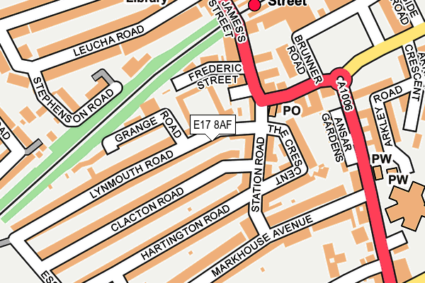 E17 8AF map - OS OpenMap – Local (Ordnance Survey)
