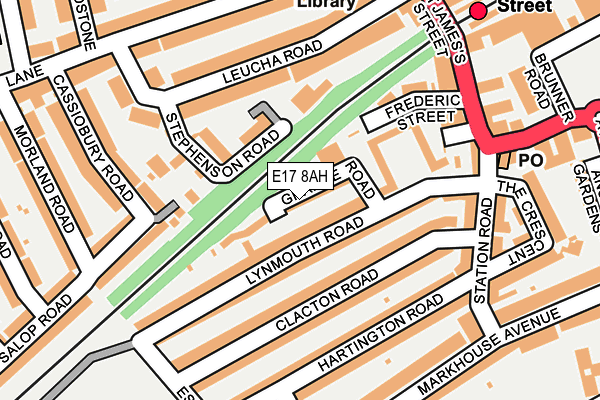 E17 8AH map - OS OpenMap – Local (Ordnance Survey)