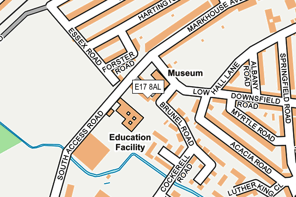E17 8AL map - OS OpenMap – Local (Ordnance Survey)